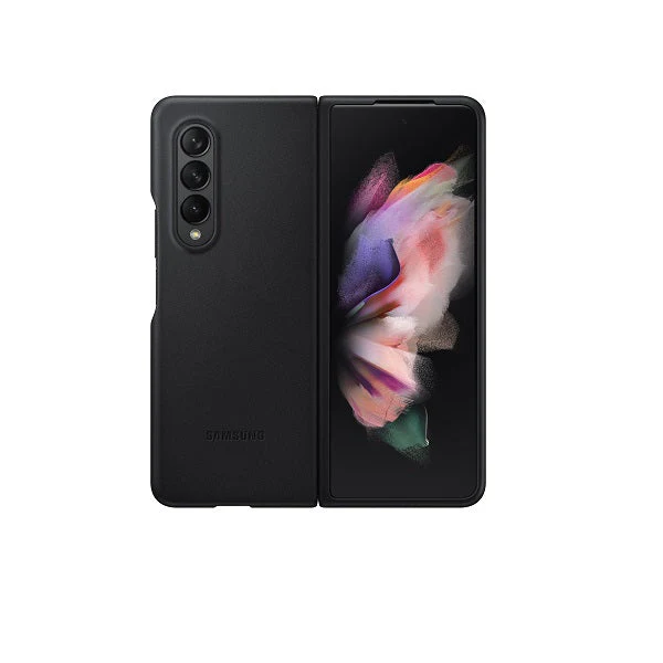 Samsung EF-FF926LBEGWW Galaxy Z Fold3 5G Leather Flip Cover (Black) - Image 2