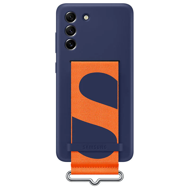 Samsung EF-GG990TNEGWW Galaxy S21 FE 5G Silicone With Strap Cover (Navy) - Image 2