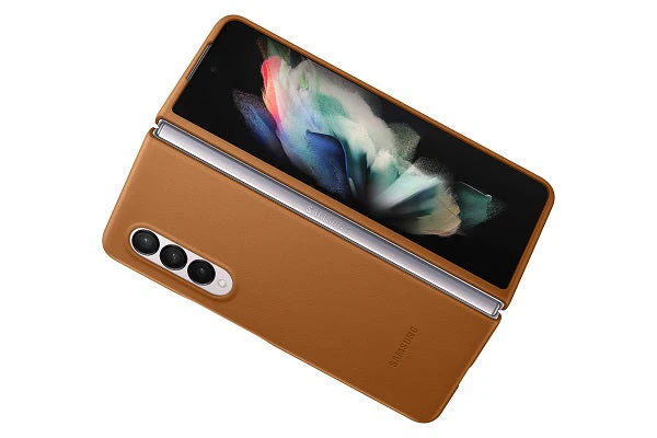 Samsung EF-VF926LAEGWW Galaxy Z Fold3 5G Leather Cover (Brown) - Image 3