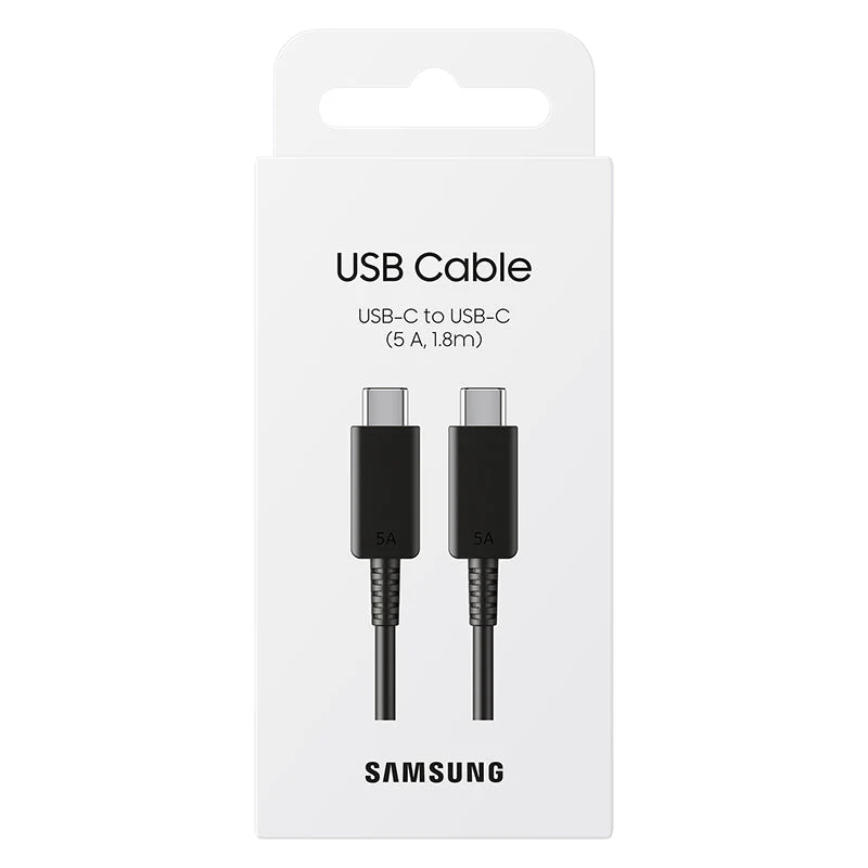 Samsung EP-DX510JBEGWW USB C to C Cable 5A 1.8m (Black) - Image 3