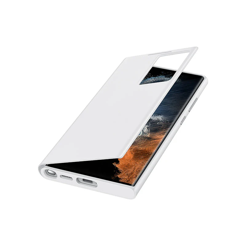 Samsung Galaxy S22 Ultra 5G Smart Clear View Cover (White) - Image 4