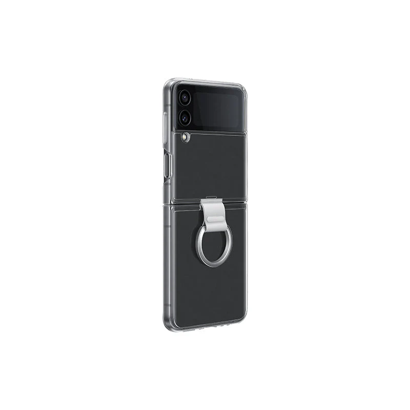 Samsung Galaxy Z Flip4 Clear Cover with Ring - Image 3