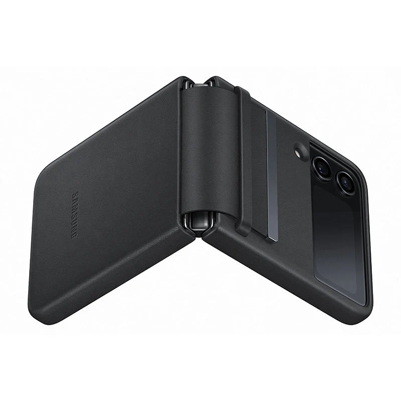 Samsung Galaxy Z Flip4 Flap Leather Cover Black - Image 3