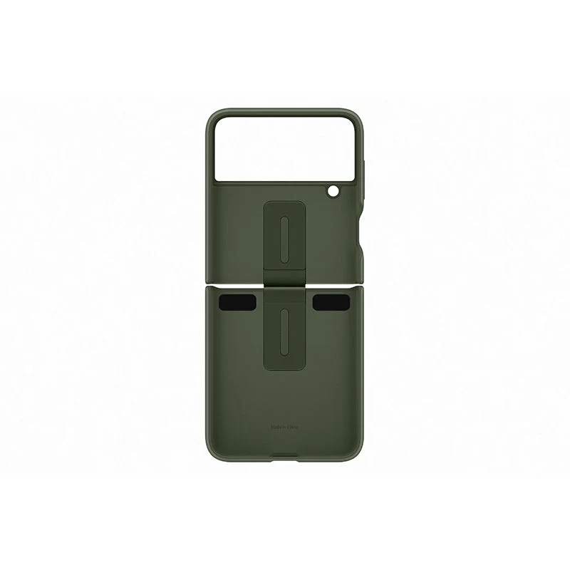 Samsung Galaxy Z Flip4 Silicone Cover with Ring Khaki - Image 3