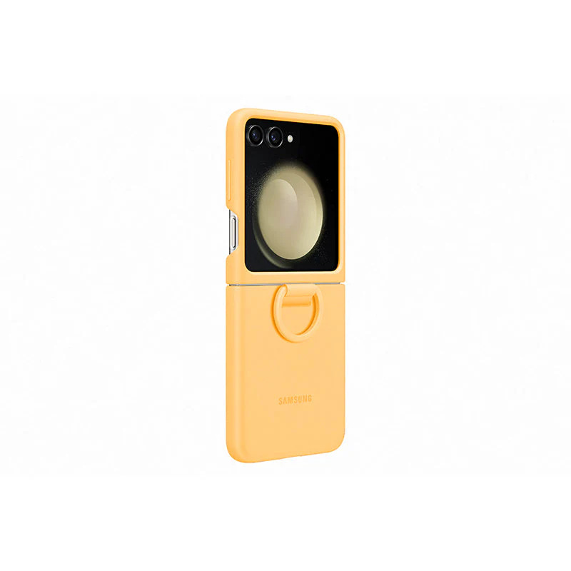 Samsung Galaxy Z Flip5 EF-PF731TOEGWW Silicone Case with Ring (Apricot) - Image 2