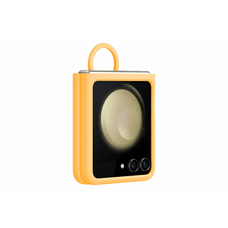 Samsung Galaxy Z Flip5 EF-PF731TOEGWW Silicone Case with Ring (Apricot) - Image 4