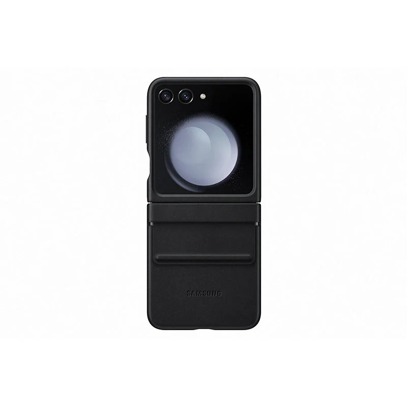 Samsung Galaxy Z Flip5 EF-VF731PBEGWW Flap Eco-Leather Case (Black) - Image 2