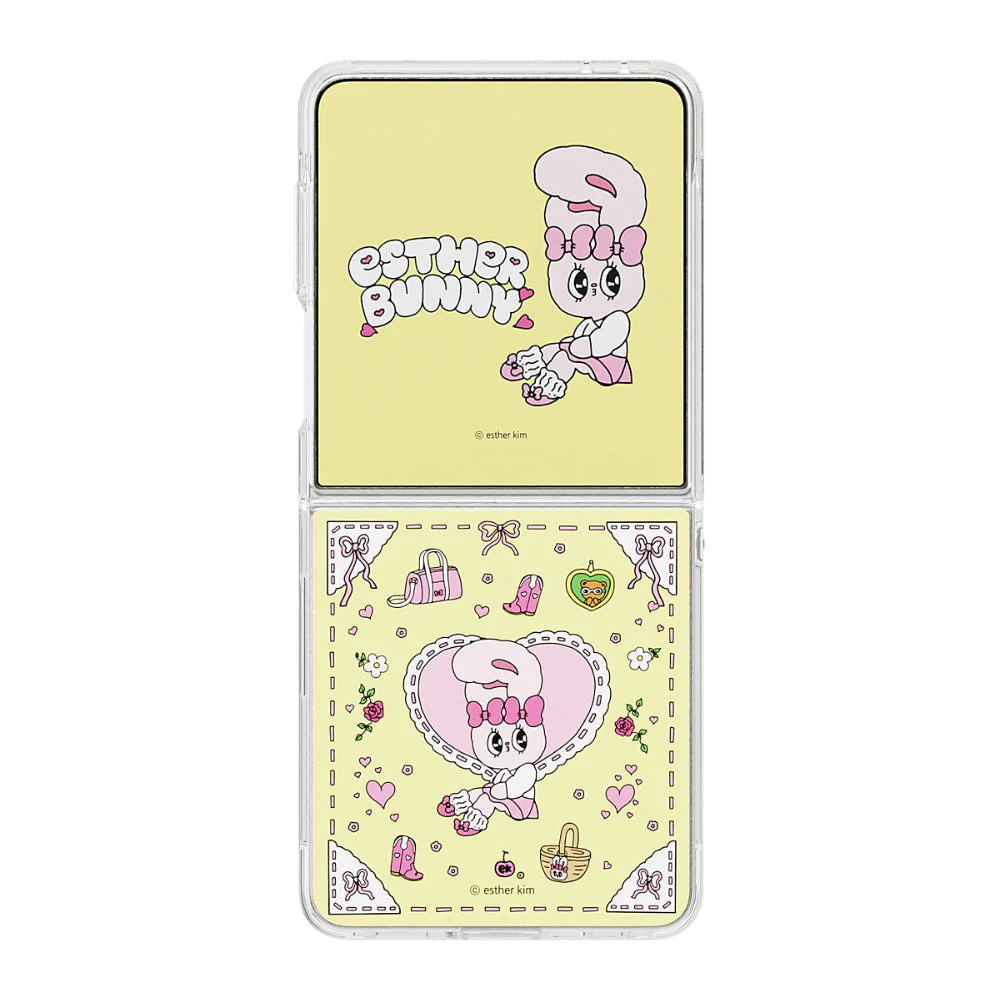 Samsung Galaxy Z Flip7 Flipsuit Case with Card Esther Bunny Ribbon