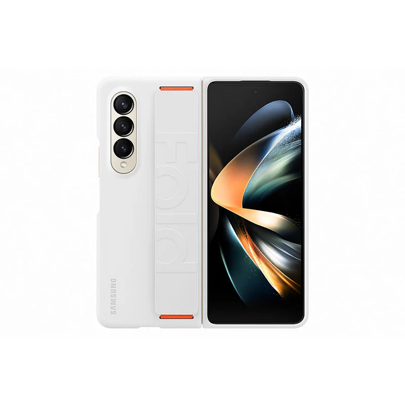 Samsung Galaxy Z Fold4 Silicone Grip Cover White - Image 2