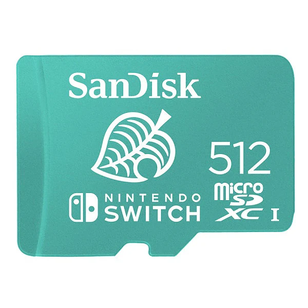 SanDisk Nintendo Licensed microSDXC UHS-I 512GB (Green) 100MB/s [SDSQXAO-512G-GN3ZN]