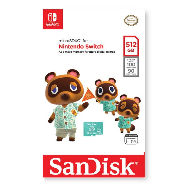 SanDisk Nintendo Licensed microSDXC UHS-I 512GB (Green) 100MB/s [SDSQXAO-512G-GN3ZN] - Image 3