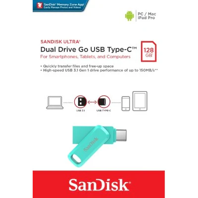 SanDisk Ultra Dual Drive Go 128GB (Green) USB 3.1 Type-C [SDDDC3-128G-G46G] - Image 6