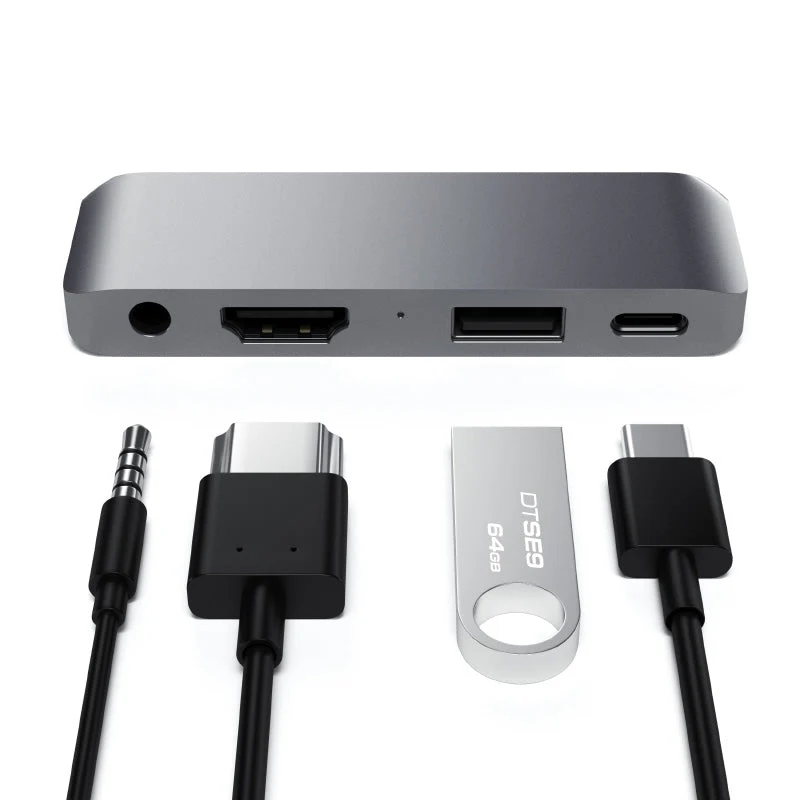 Satechi ST-TCMPHM Aluminium USB-C Mobile Pro Hub (Space Grey) - Image 4