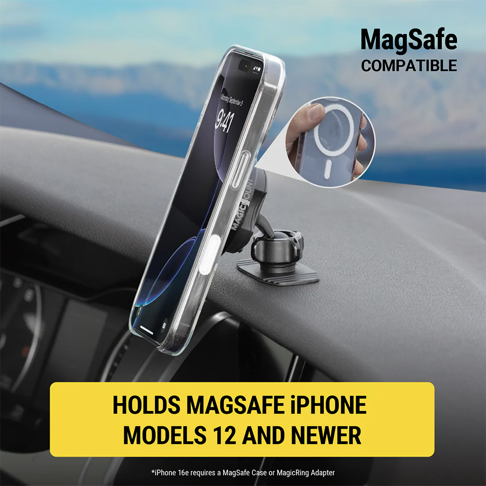 Scosche SMS2DV-SP MagicMount MS Dash/Vent MagSafe Magnetic Phone Mount - Black - Image 5