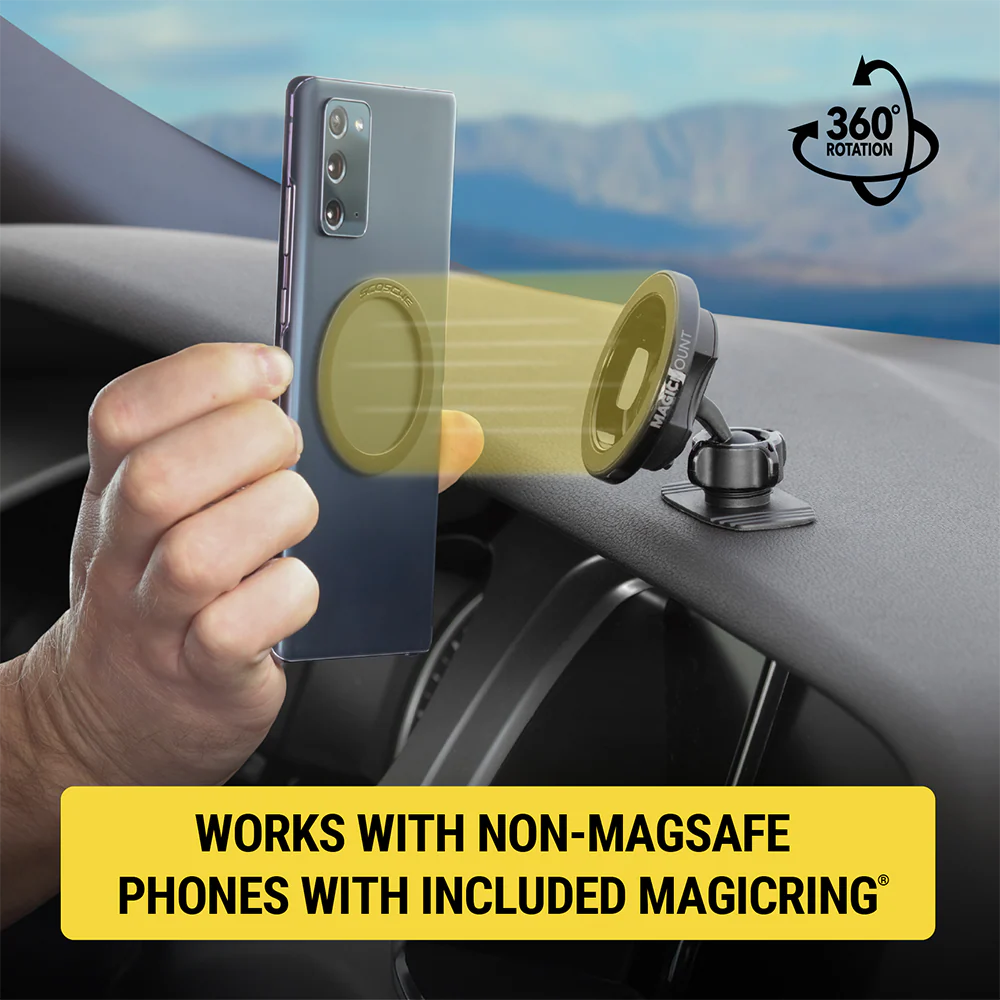 Scosche SMS2DV-SP MagicMount MS Dash/Vent MagSafe Magnetic Phone Mount - Black - Image 6