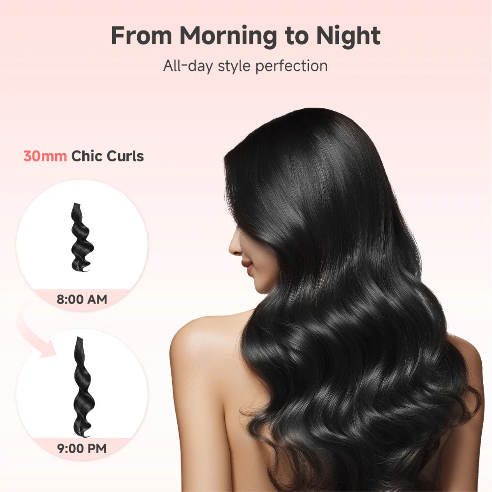 Simplus JFBA012PK00-S Curling 2-in-1 Straightening Pink - Image 5