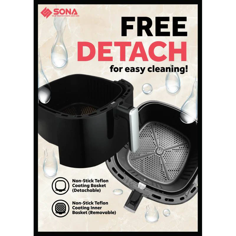 Sona SFR 2778 7.2L Digital Air Fryer - Image 5