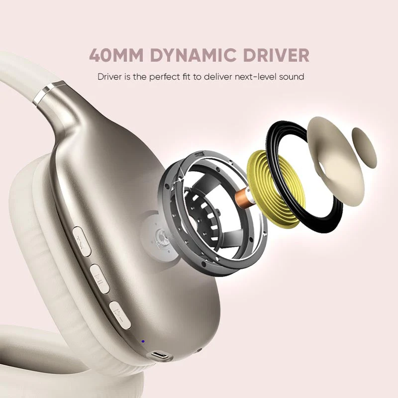 SonicGear Airphone 6 BT Headphone - Champagne - Image 9