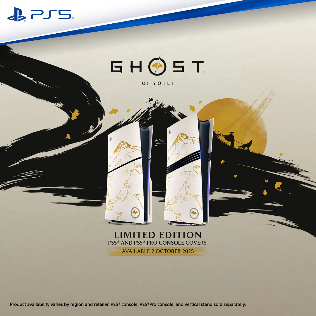 Sony PS5 Console Covers–Ghost of Yotei Gold LE (CFI-ZCS2GZ7) - Image 2