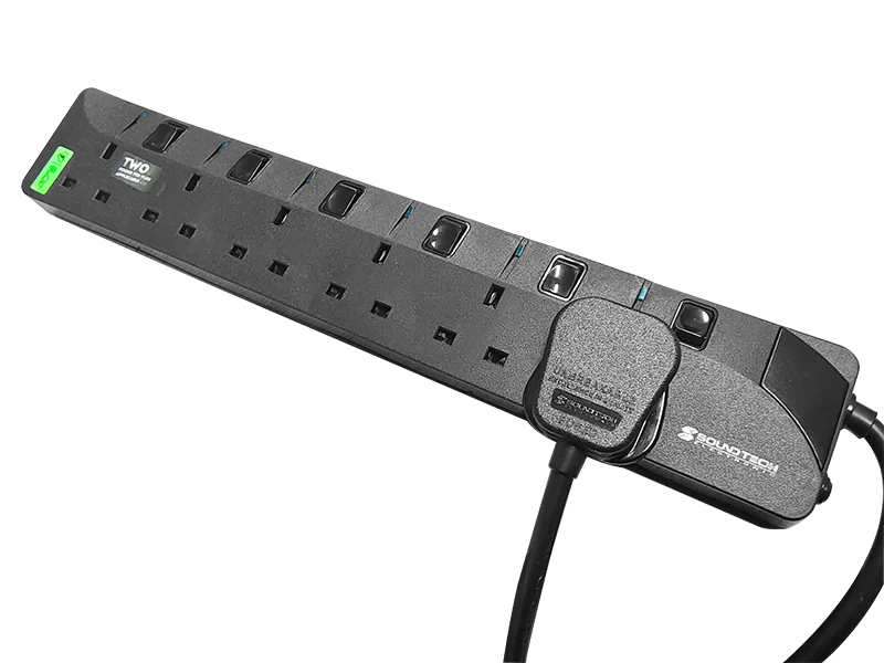 SoundTeoh PS-006A/6MBK 6Way 6M Extension(Black) - Image 3