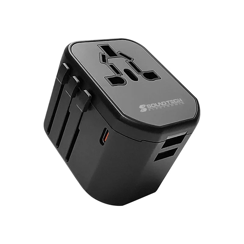 SoundTeoh TA-620 Travel Adaptor with USB-A + USB-C Quick Charger - Image 3