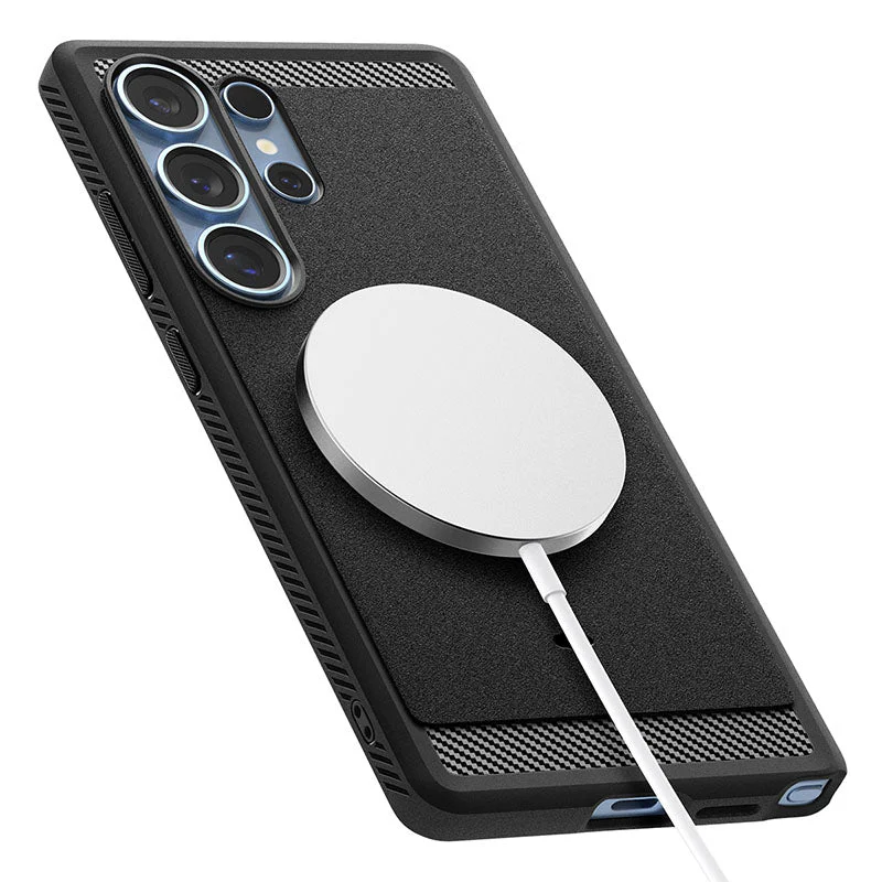 Spigen ACS08951 Galaxy S25 Ultra Rugged Armor MagFit Matte Black - Image 5