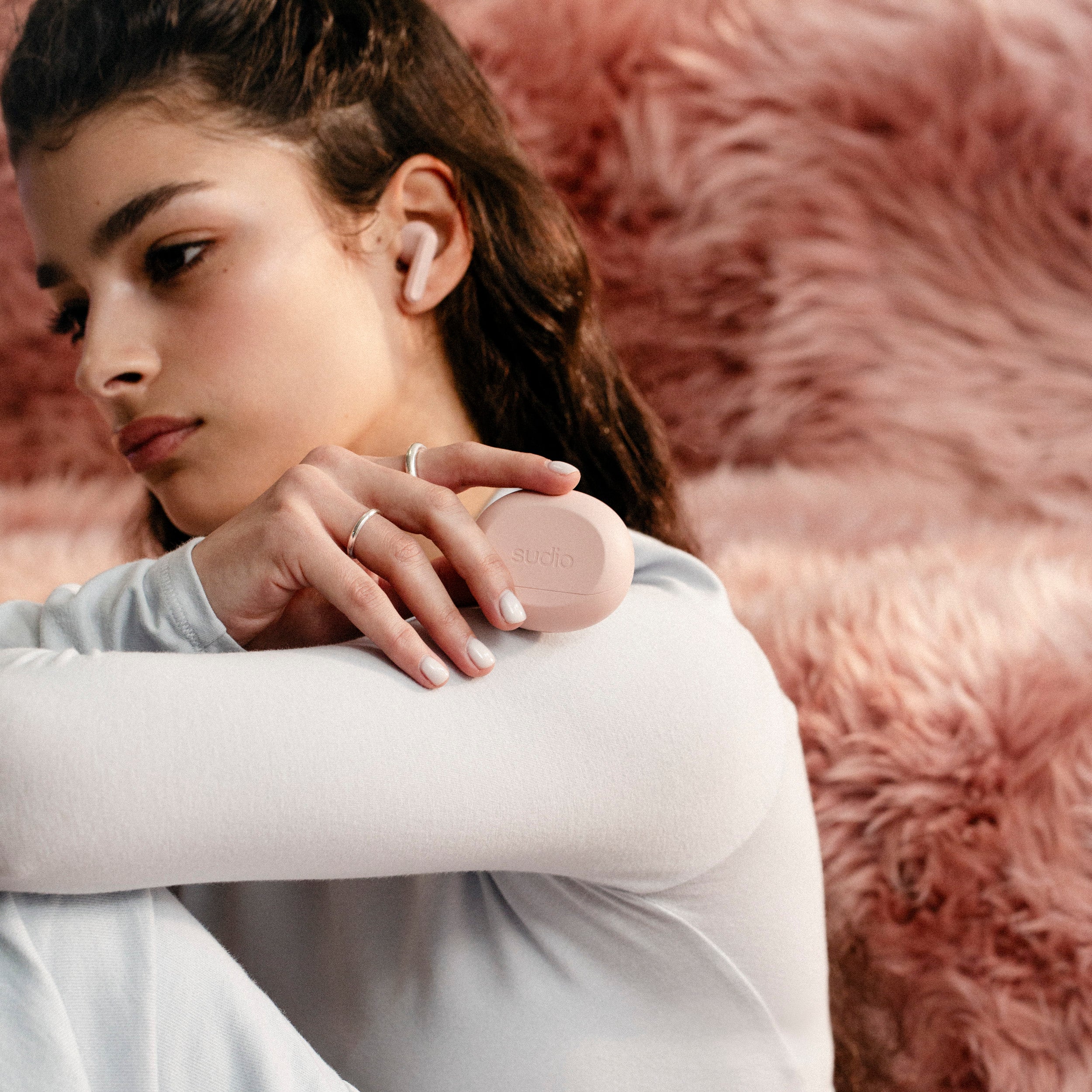 Sudio A3 Pro Wireless Earbuds - Pink - Image 5
