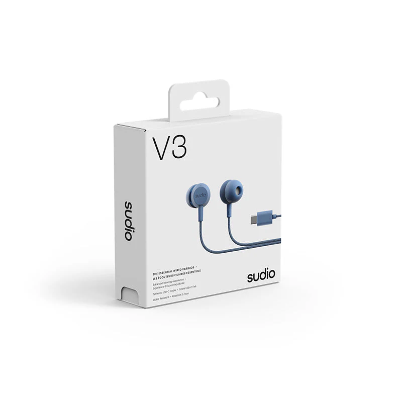Sudio V3 Wired USB-C Earbuds - Blue - Image 3
