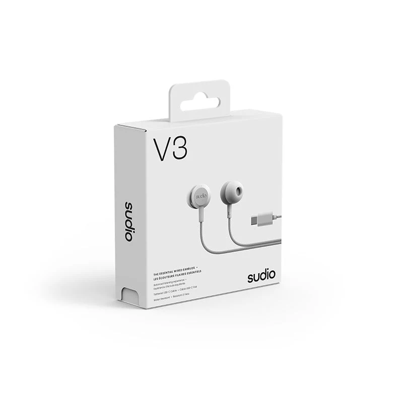Sudio V3 Wired USB-C Earbuds - White - Image 3