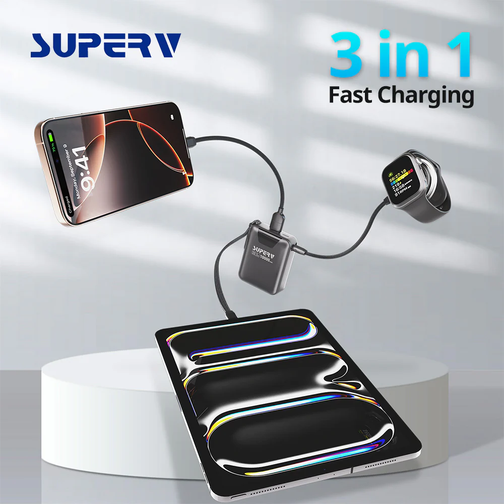 SuperV Power15 10000mAh CCC Power Bank (White) - Image 5
