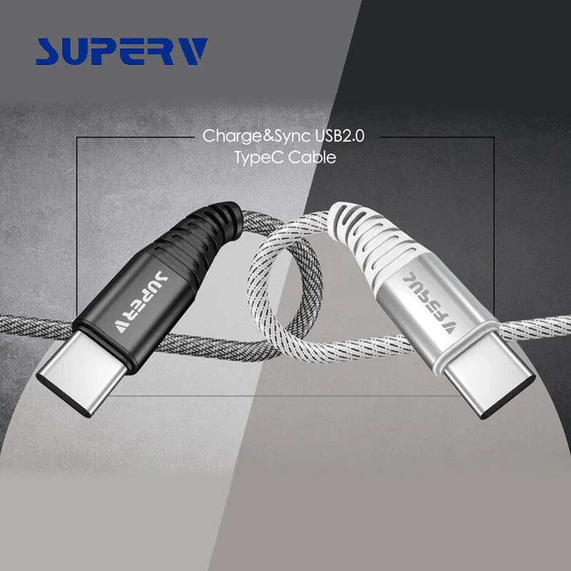 SuperV CD200-BL QC USB2.0 to Type C Cable 200cm (Blue) - Image 5