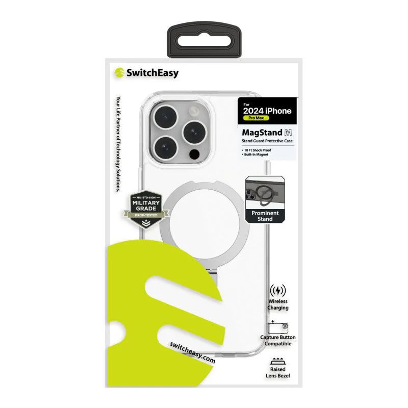 SwitchEasy iPhone 16 Pro Max (2024) Clear MagStand M Stand Guard Protective Case Clear - Image 5
