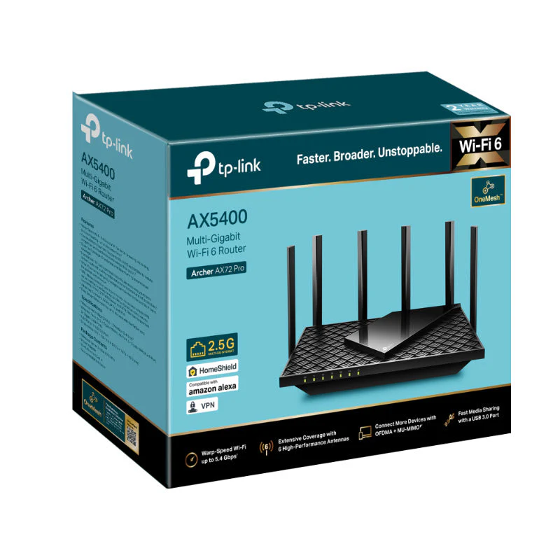 TP-Link Archer AX72 Pro AX5400 Multi-Gigabit Wi-Fi 6 Router - Image 2