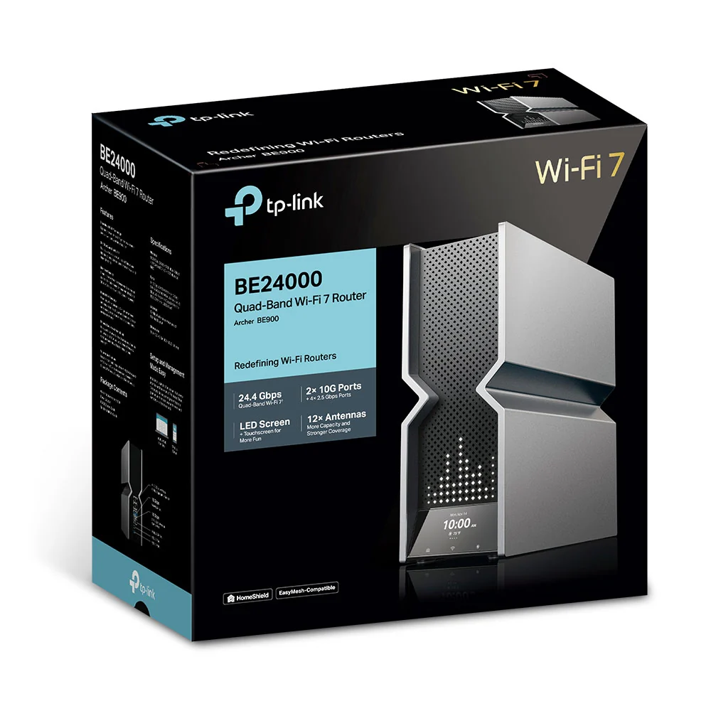 TP-Link Archer BE900 BE24000 Quad-Band Wi-Fi 7 Router - Image 4