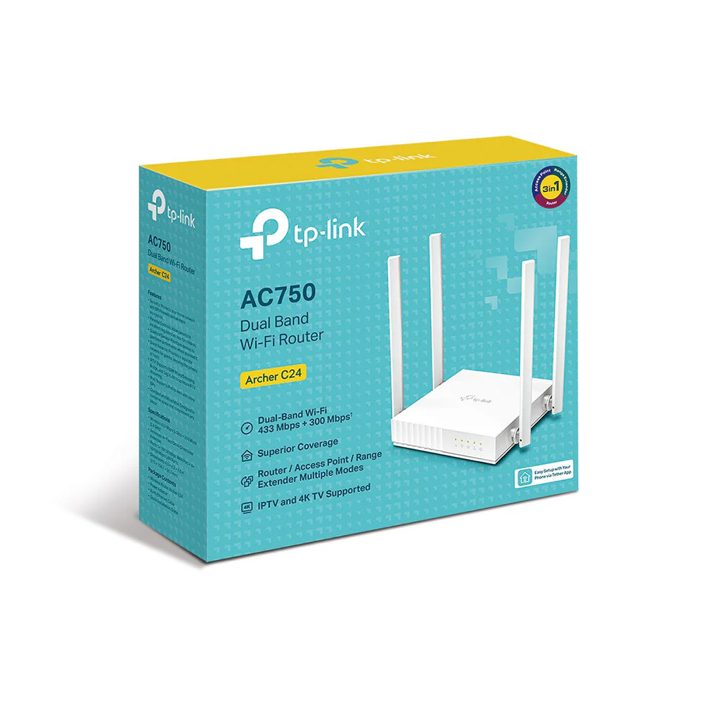 TP-Link Archer C24 AC750 Dual-Band Wi-Fi Router - Image 4