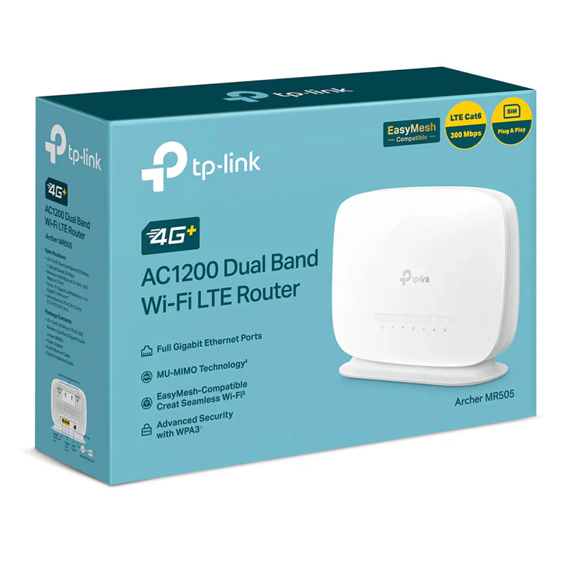 TP-Link Archer MR505 4G+ Cat6 AC1200 Wireless Dual Band Gigabit Router - Image 4