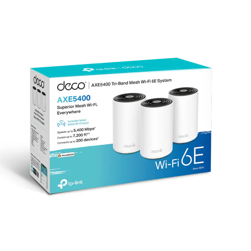 TP-Link Deco XE75 AXE5400 Tri-Band Mesh Wi-Fi 6E System (3-Pack) - Image 4