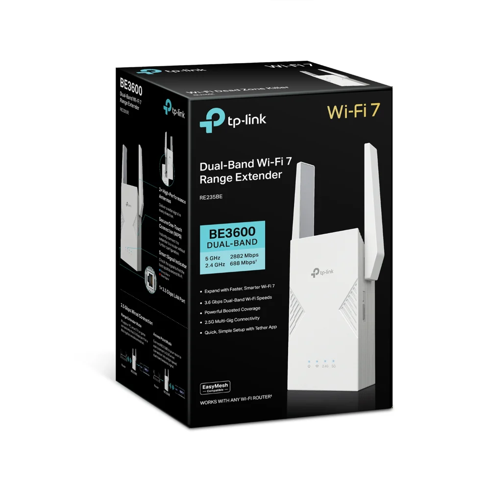 TP-Link RE235BE BE3600 Dual-Band WiFi 7 Range Extender - Image 4