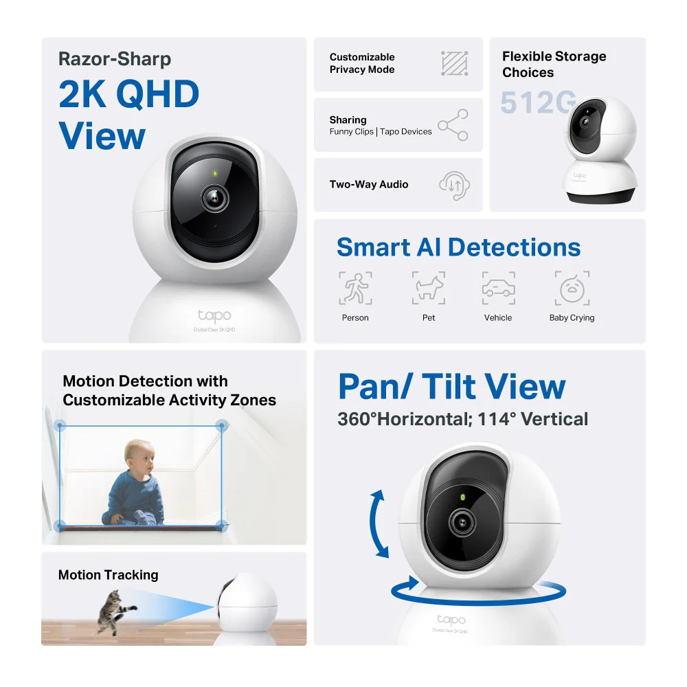 TP-Link Tapo C220 Pan/Tilt Home Security Wi-Fi Camera *Exclusive* - Image 3