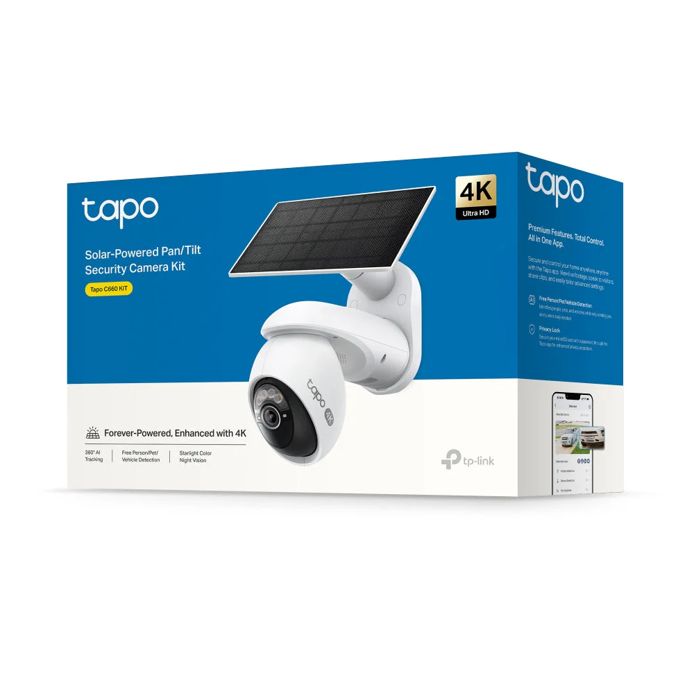 TP-Link Tapo C660 Solar-Powered Pan/Tilt Security Camera Kit - Image 3