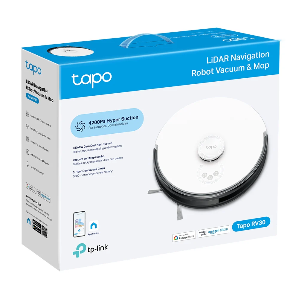 TP-Link Tapo RV30 LiDAR Navigation Robot Vacuum & Mop - Image 4