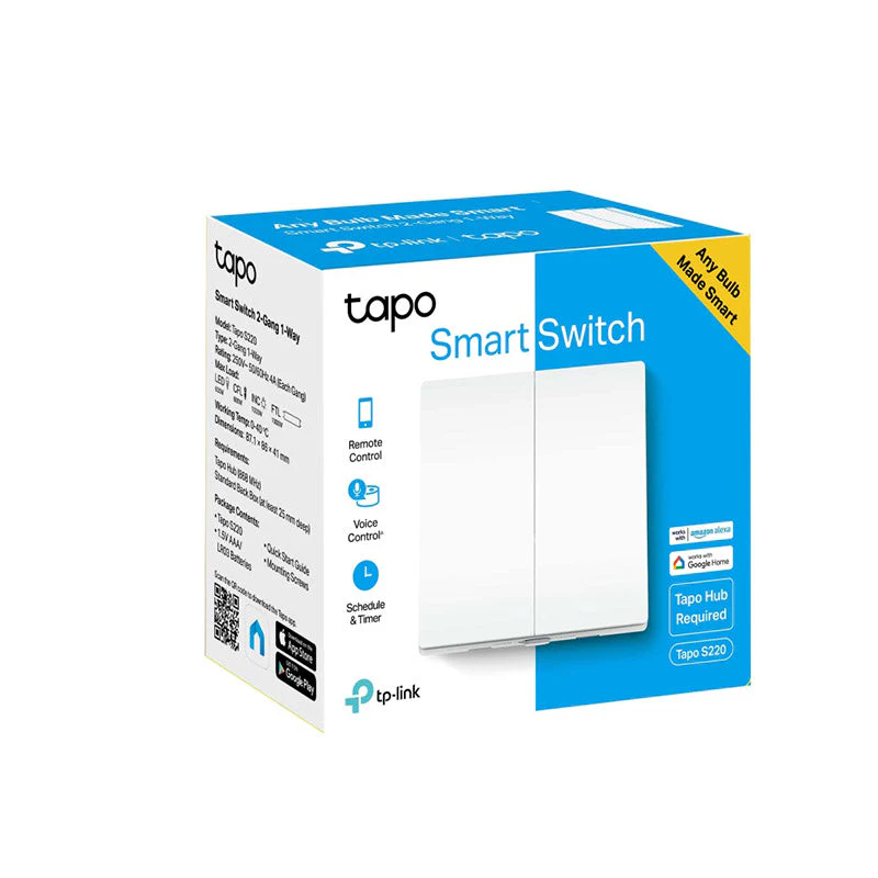 TP-Link Tapo S220 Smart Light Switch (2-Gang 1-Way) - Image 3