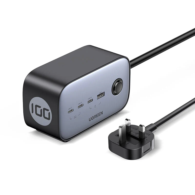 Ugreen CD270 Nexode 100W PD GAN Desktop Charger (3C1A) and 2 A/C Sockets