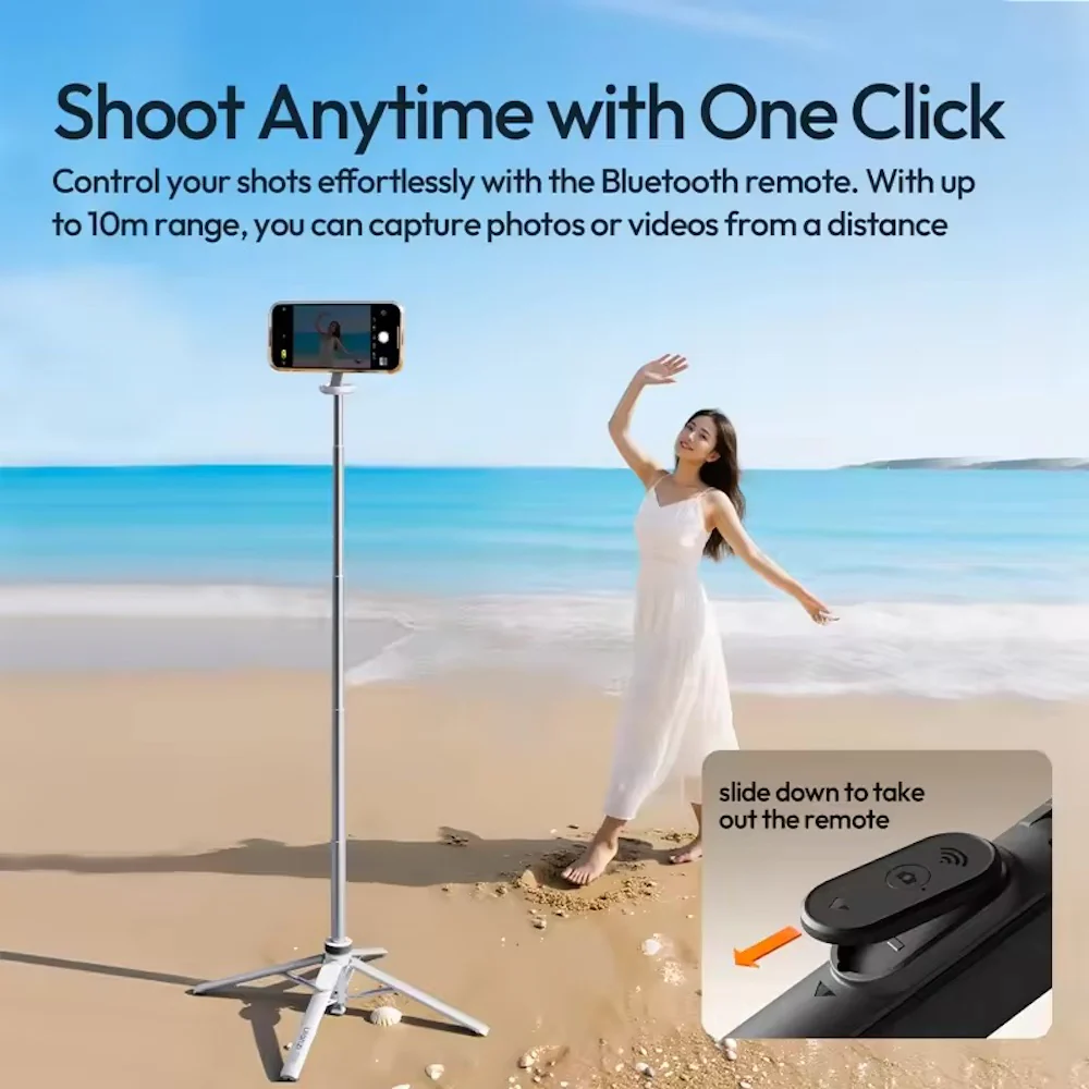 Ulanzi MT85 Magnetic Tripod Selfie Stick for Smartphone (Black) - Image 8