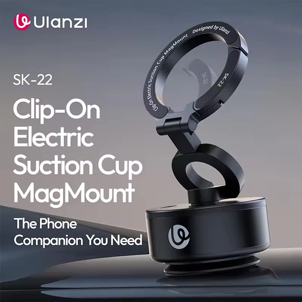 Ulanzi SK-22 Electric Suction Cup Magnetic Phone Holder - Image 2