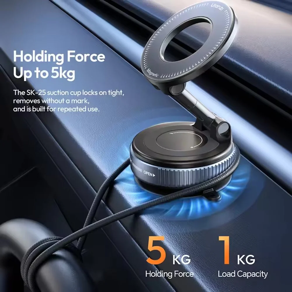 Ulanzi SK-25 MagMount Vacuum Suction Magnetic Phone Holder - Image 3