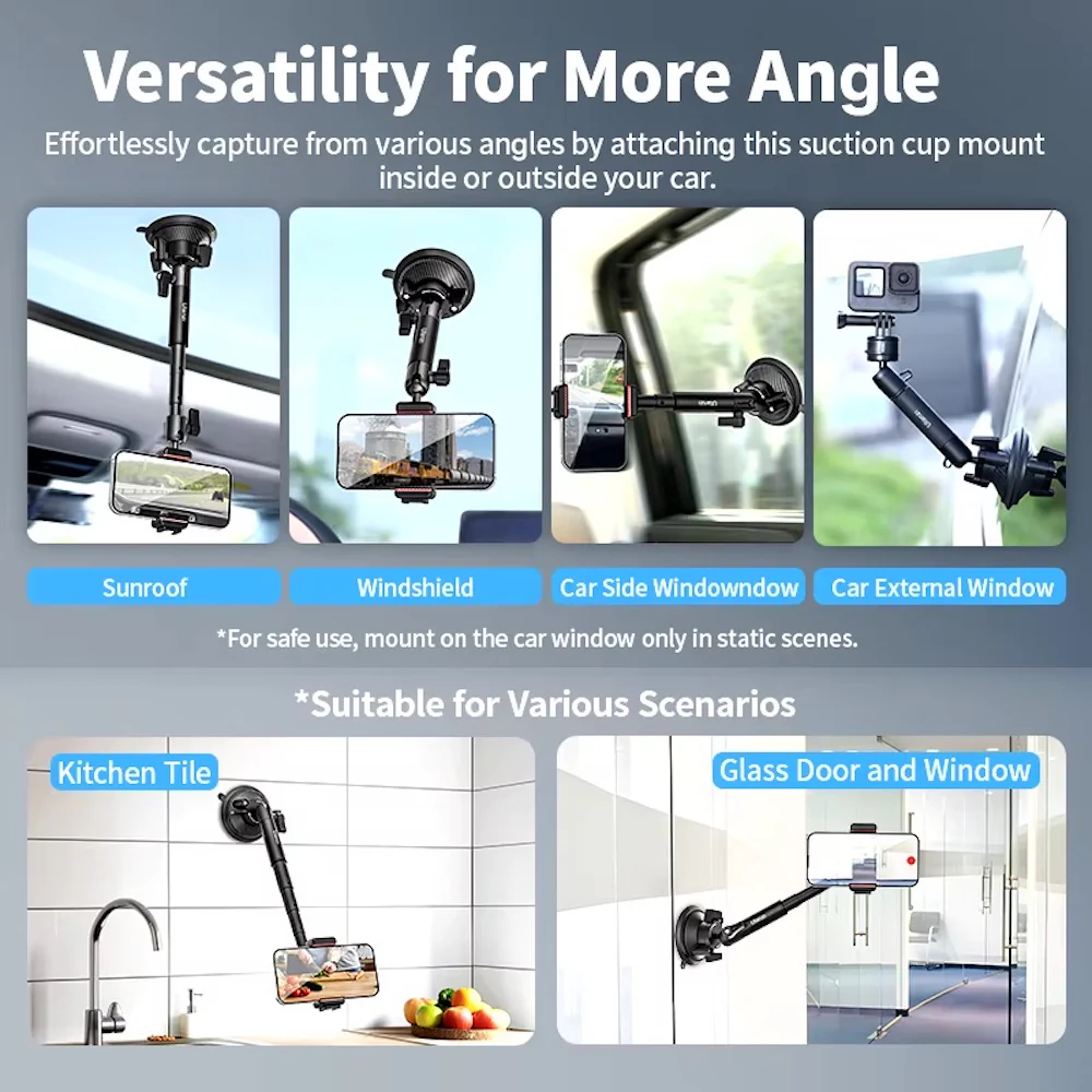 Ulanzi ZJ-01 Suction Cup Mount for Phone and Action Camera - Image 2