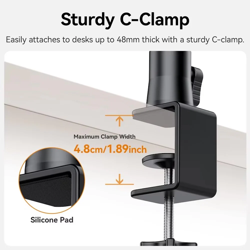 Ulanzi ZJ-02 Camera Desk Mount with Holding Arm - Image 3