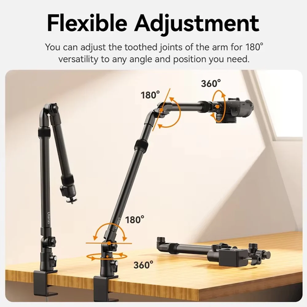 Ulanzi ZJ-02 Camera Desk Mount with Holding Arm - Image 4