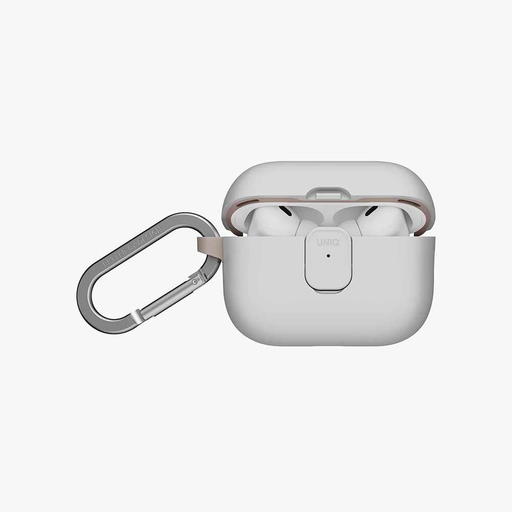 Uniq Clyde Airpods Pro 3rd Gen Lock Case - Mist Grey/ Khaki - Image 4